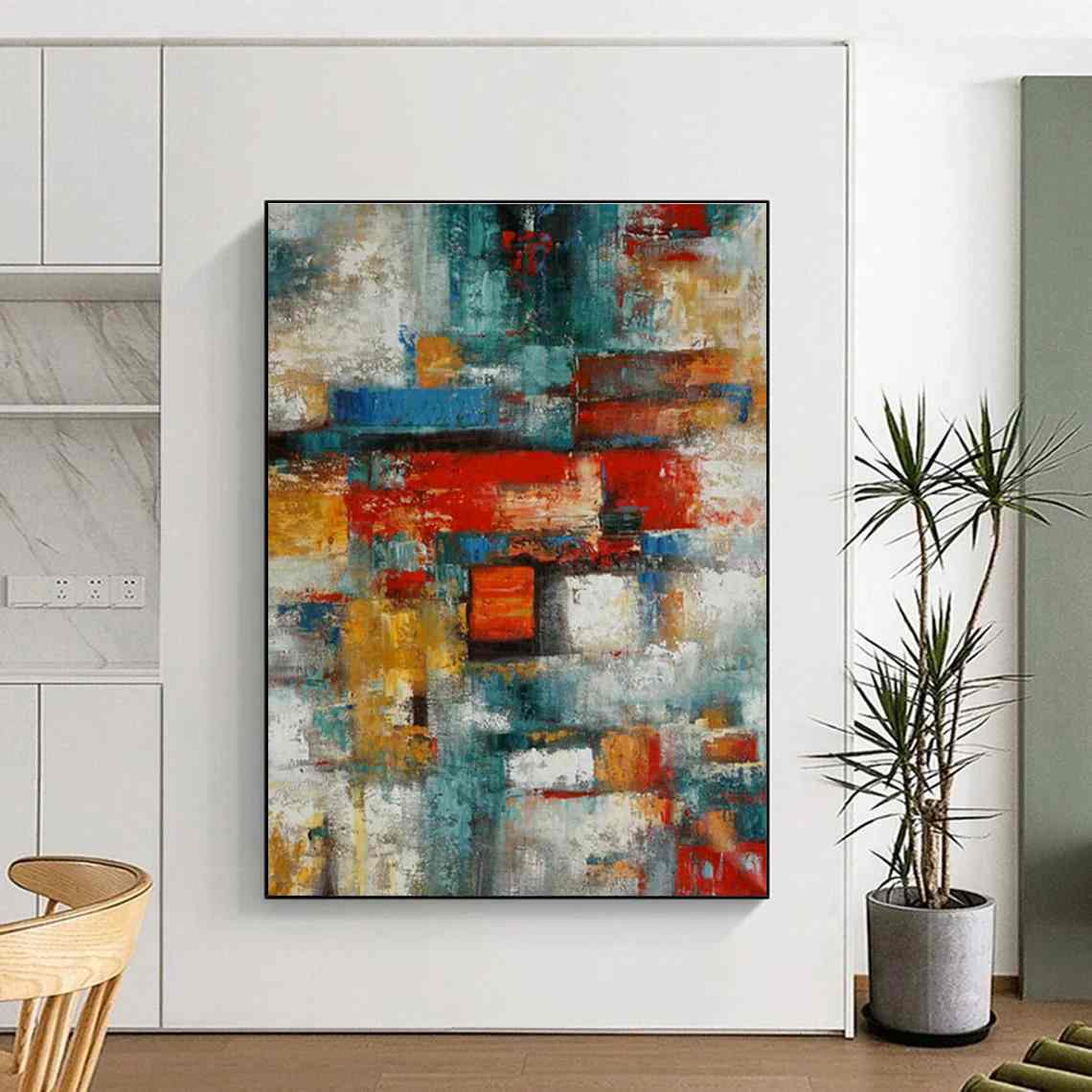 Red_Geometric_Urban_Contemporary_Abstract_Canvas_Wall_Art_F2U89 wall art